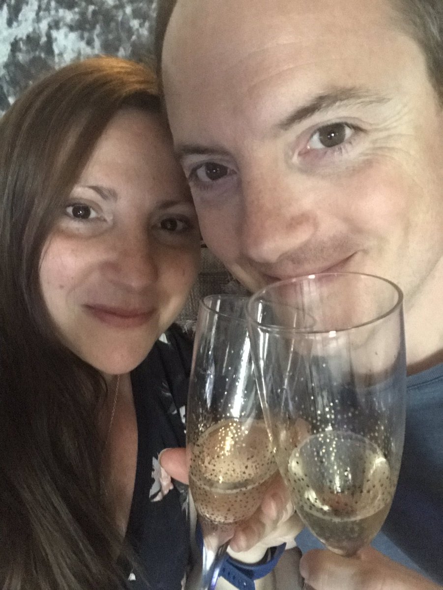 Pinotnoirgirl's tweet photo. Very tired but very happy hubby and wife enjoying a bit of @NakedWines English fizz to celebrate our #SWBOYA19 win last night. Need sleep! https://t.co/VcuEuGR1Np