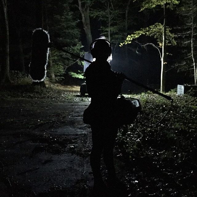 We are proud and terrified to have @zoebrockoli on our team here at Silver Sound. Here she is on indie horror feature #AnUnquietGrave capturing all of that unquietness into her sound box.
#WomenInFilm #WomenInSound #schoeps #Zaxcom. Photo by <a href="/kurtvoltmann/">Kurt Voltmann</a> bit.ly/2RssF17