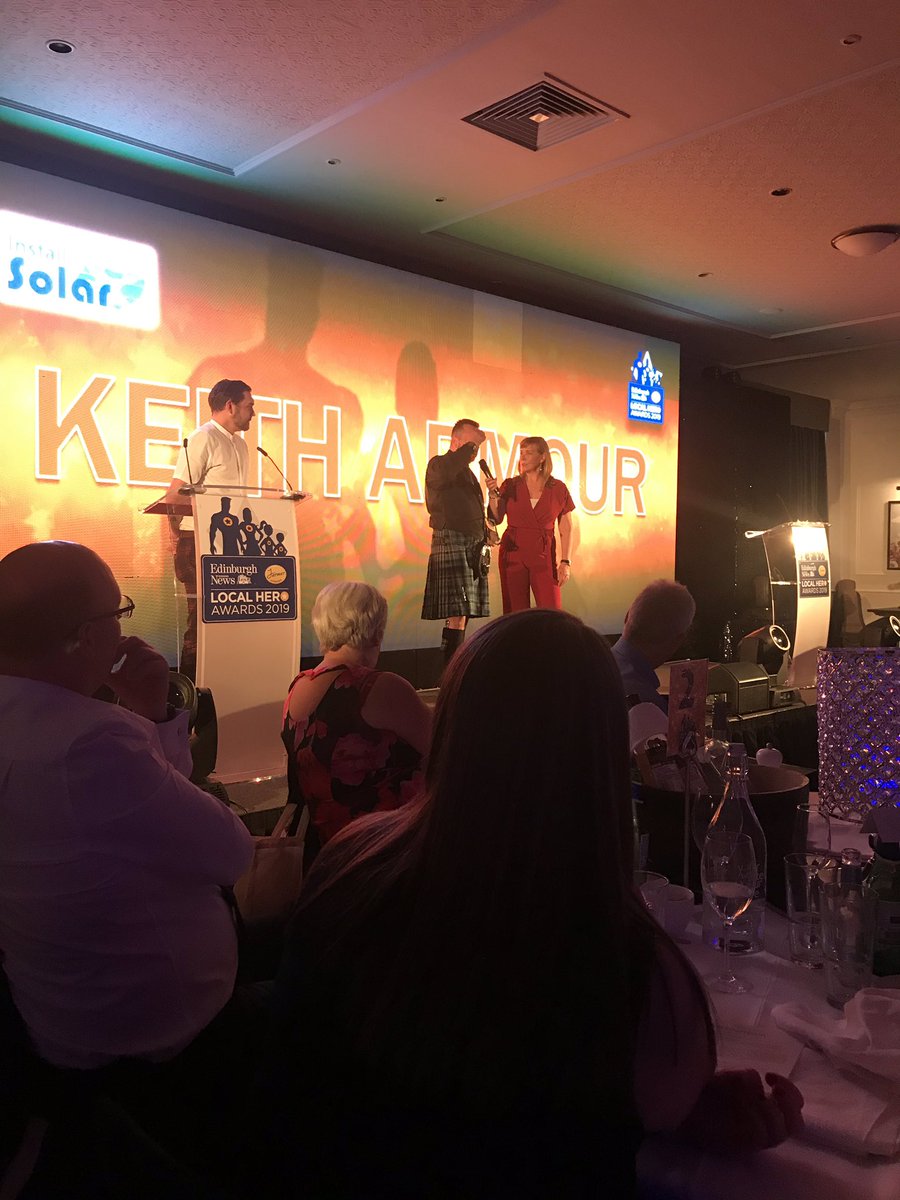edinburghpaper's tweet image. Well done to Keith Armour our fundraiser of the year #LocalHeroEdin19
