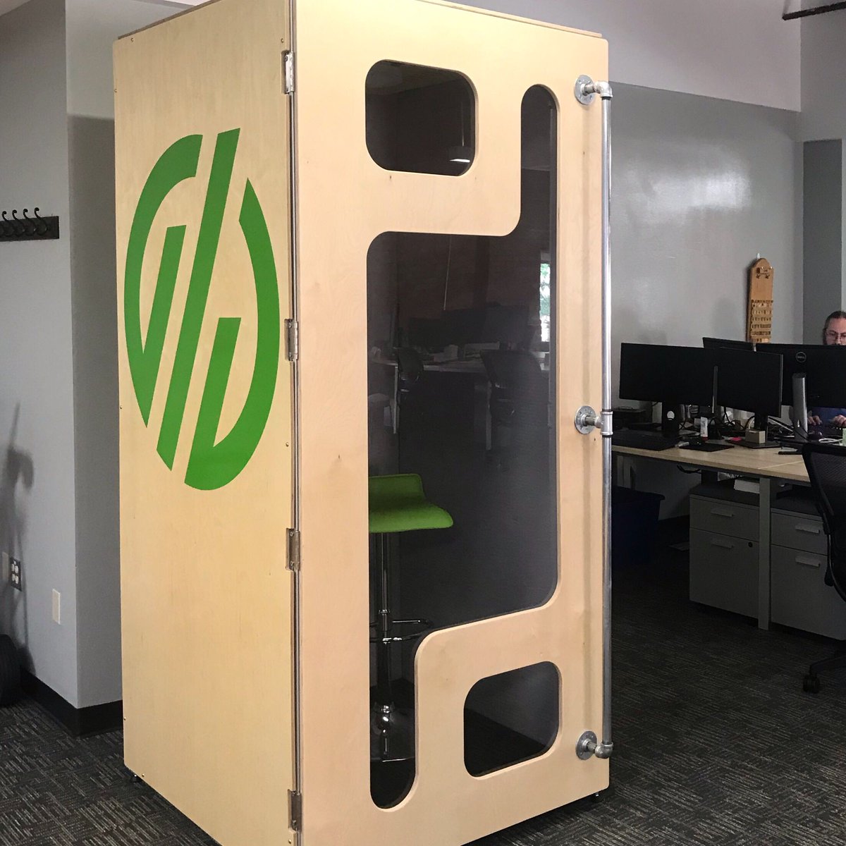 MachineMetrics's tweet image. What do you think of the new #MachineMetrics soundproof &quot;phone booth?&quot;