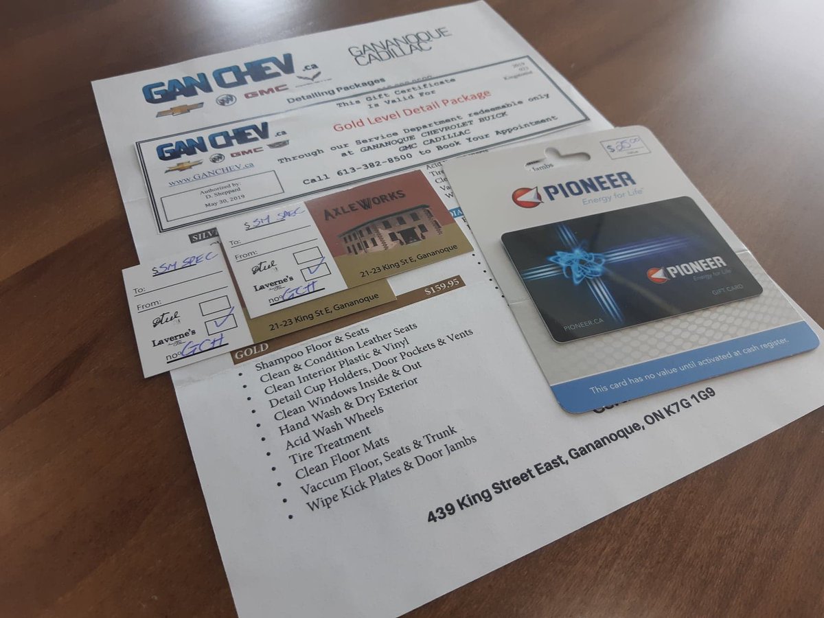 kingstonist's tweet image. CONTEST TIME! Summer is here in #ygk, the perfect time for a GOLD Detailing Package from @GananoqueChev! This time, they've thrown in a $25 gas card, and two vouchers for coffee from Laverne's!
To qualify, like and retweet this post, and reply below!
Good luck to all!