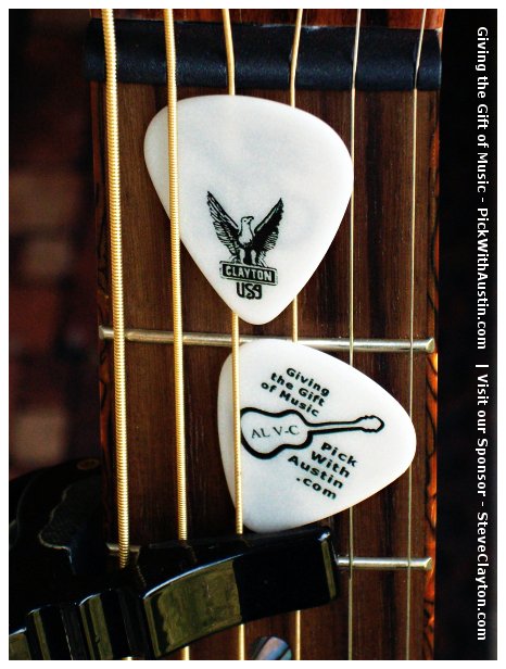 PickWithAustin's tweet image. Clayton USA (guitar picks) supports Pick With Austin  @PickWithAustin  #mentalhealth #alansgiftofmusic  #guitars #guitarplayer