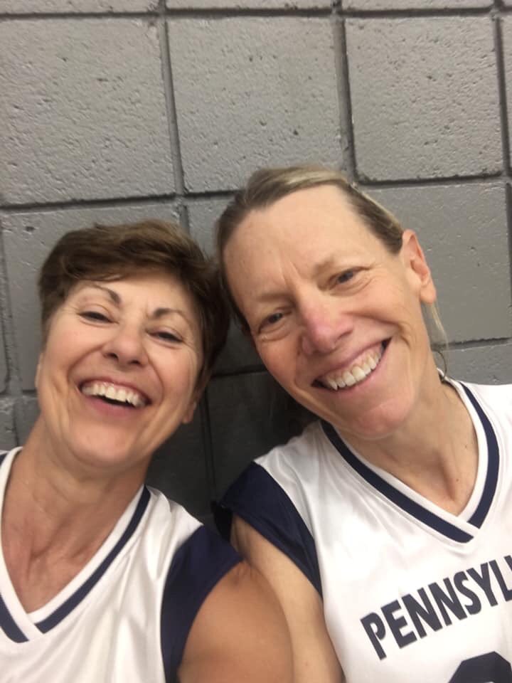 Two Lady Lions playing for Pennsylvania! First win under our belts!! #basketball #NationalSeniorGames #Albuquerque #WEARE #LadyLion44 #ReboundPlanner
