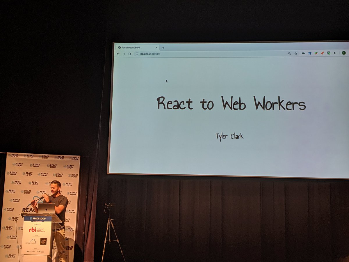 JoshuaKGoldberg's tweet image. Ooh. React to Web Workers with @iamtylerwclark #ReactLoop19