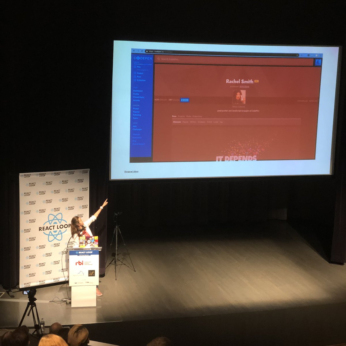 jbrancha's tweet image. Cassidy Williams showing us @CodePenโs incremental shift from Rails/jQuery to React+Redux to React+Apollo+GraphQL.
Full rewrites are rarely realistic, so itโs encouraging to hear about real world incremental rewrites. #ReactLoop19