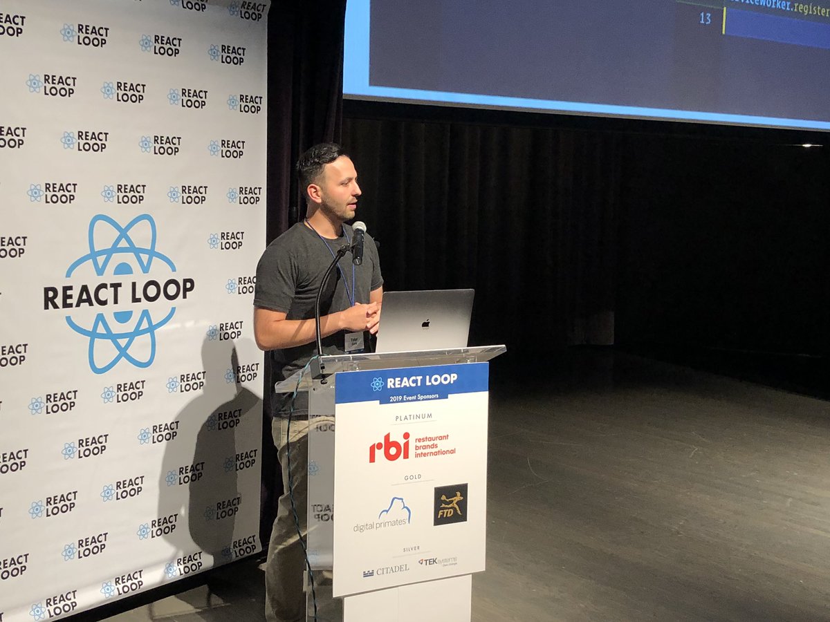 ReactLoop's tweet image. Web Workers talk by @iamtylerwclark! Gimme all da threads 💻 #ReactLoop19