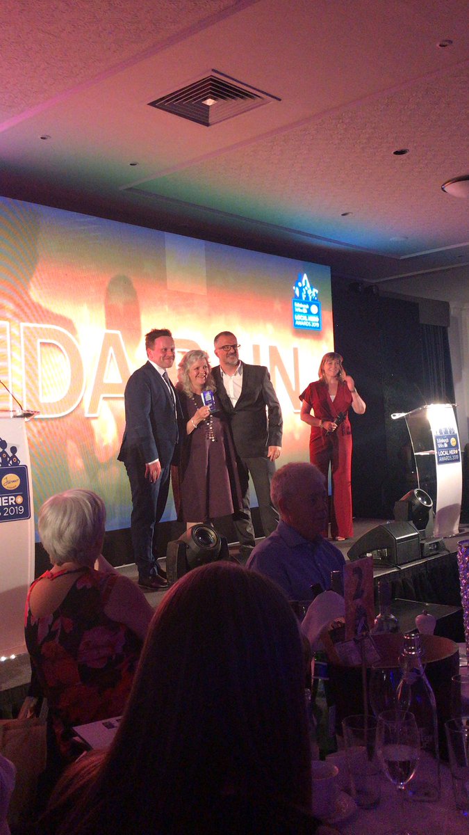 edinburghpaper's tweet image. Teacher of the year goes to Linda Bain #LocalHeroEdin19