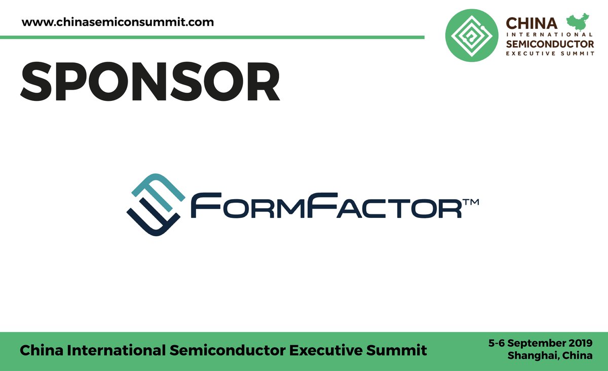 FormFactor is sponsoring CISES 2019. CISES is a great opportunity for companies worldwide to network and expand business. CISES is taking place at the Fairmont Peace Hotel in Shanghai on September 5-6.