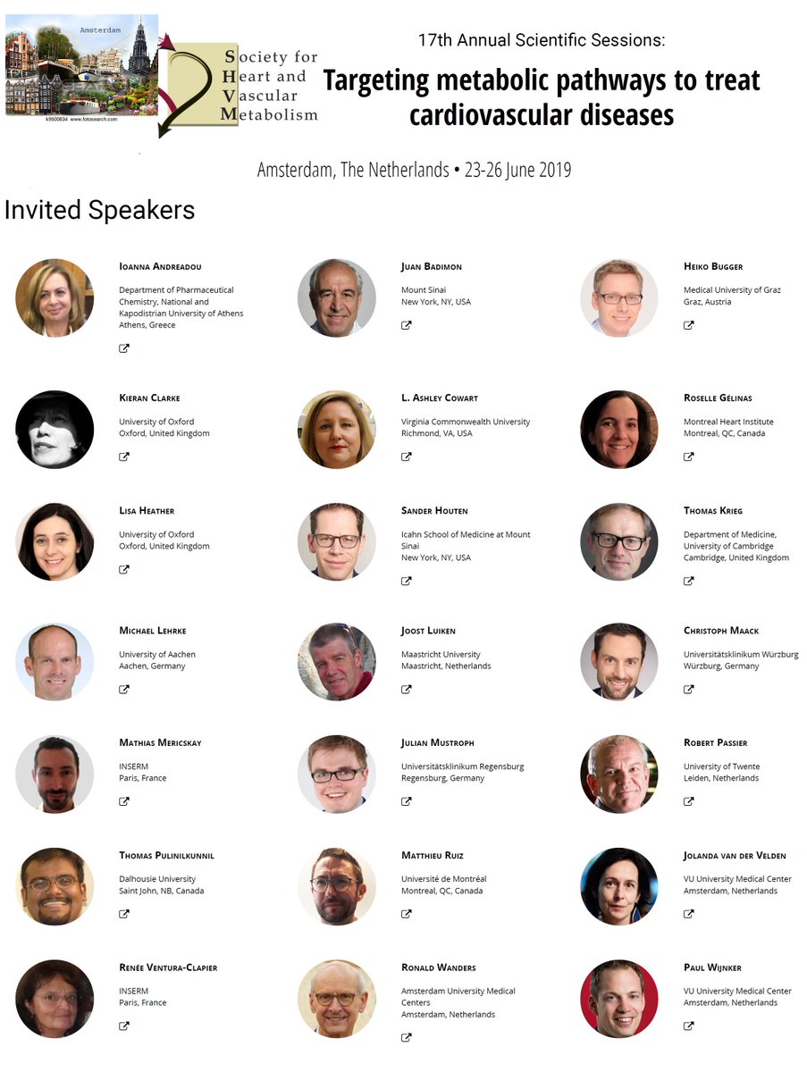 tpulinil's tweet photo. Looking forward to attending, presenting and meeting colleagues at the 17th Annual Meeting of the Society for Heart and Vascular Metabolism #SHVM2019 in Amsterdam (June 23 -26, 2019). "Targeting #metabolic pathways to treat #cardiovascular disease".
https://t.co/ICjKRArolY https://t.co/Y1I4z2MMJJ