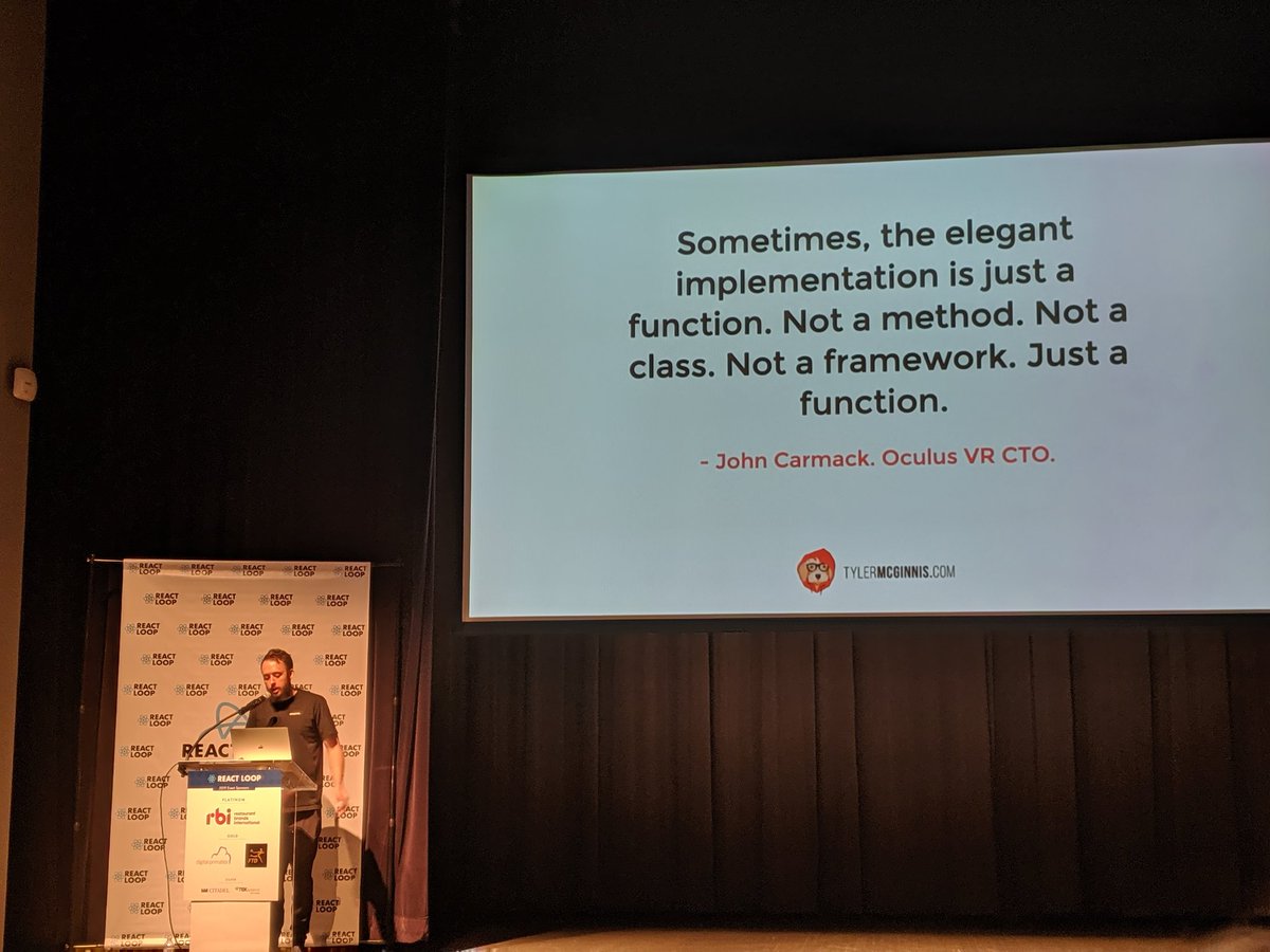 JoshuaKGoldberg's tweet image. Mmhh, good problem statement for React classes pre-Hooks. 

@tylermcginnis #ReactLoop19