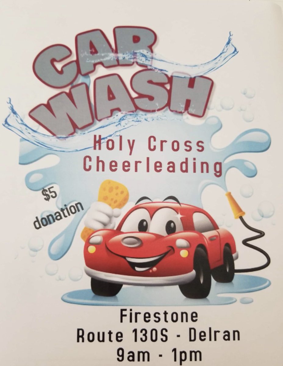 Come out and support the Holy Cross Prep Academy Cheerleading Team at our car wash tomorrow, 6/22! See you there!
