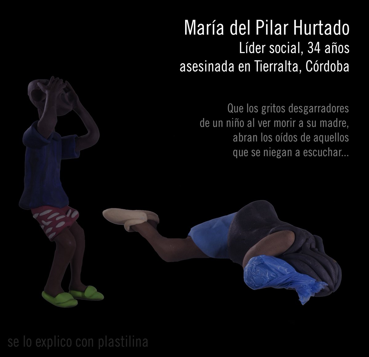 altereddie's tweet photo. #MaríaDelPilarHurtado Que los gritos desgarradores de un niño al ver morir a su madre, abran los oídos de aquellos que se niegan a escuchar... No más líderes sociales asesinados, no más niños llorando a sus madres asesinadas!!! https://t.co/f7rM26Fgly