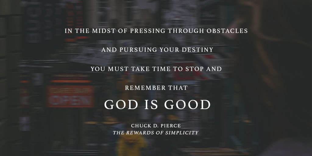 chuckdpierce's tweet image. Rest is a part of Gods will for you and me. He could have designed our bodies to go 24/7, but He did not. God's plan was that we would take time to rest every day. This is not wasted time -- it is God's design. You can taste and see His goodness, experience relief and be restored