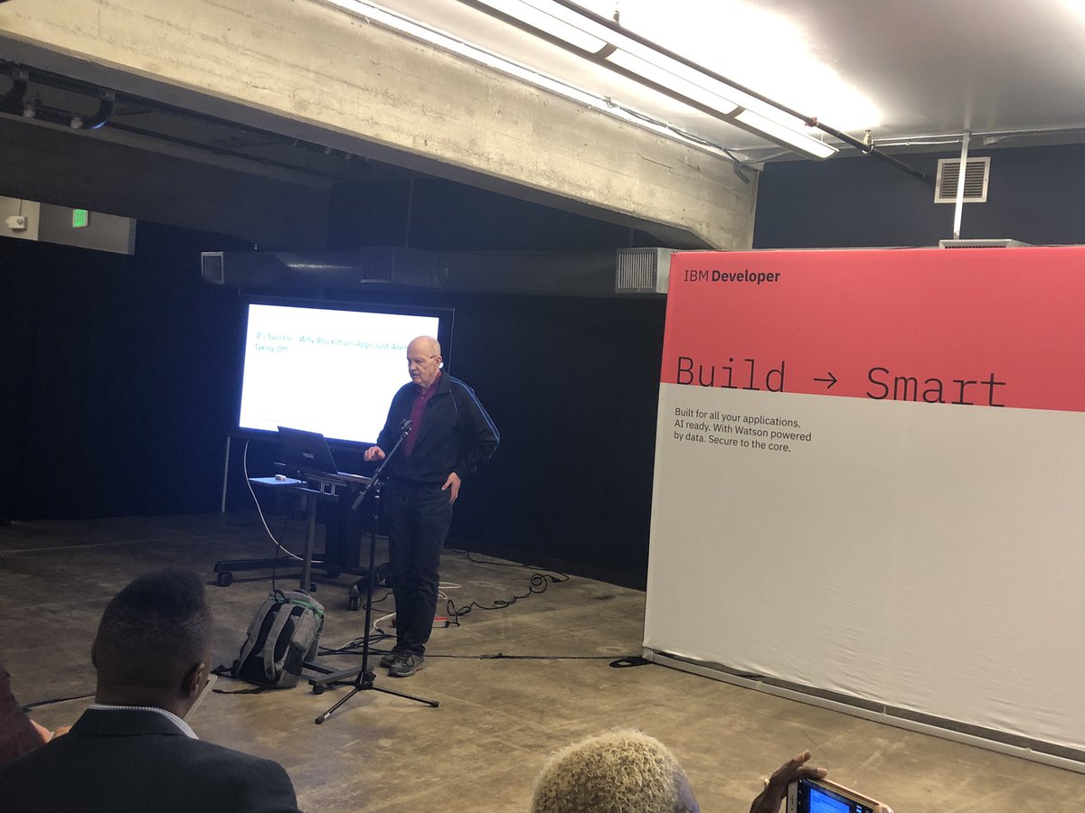 maxkatz's tweet photo. Our last speaker of the day is our own @LFrantzell from @IBMDeveloperSF #blockchaindevsummit ๐ "Globalizing the world: Supply Chain and the IBM Blockchain Platform" https://t.co/UiNDlXPQPy