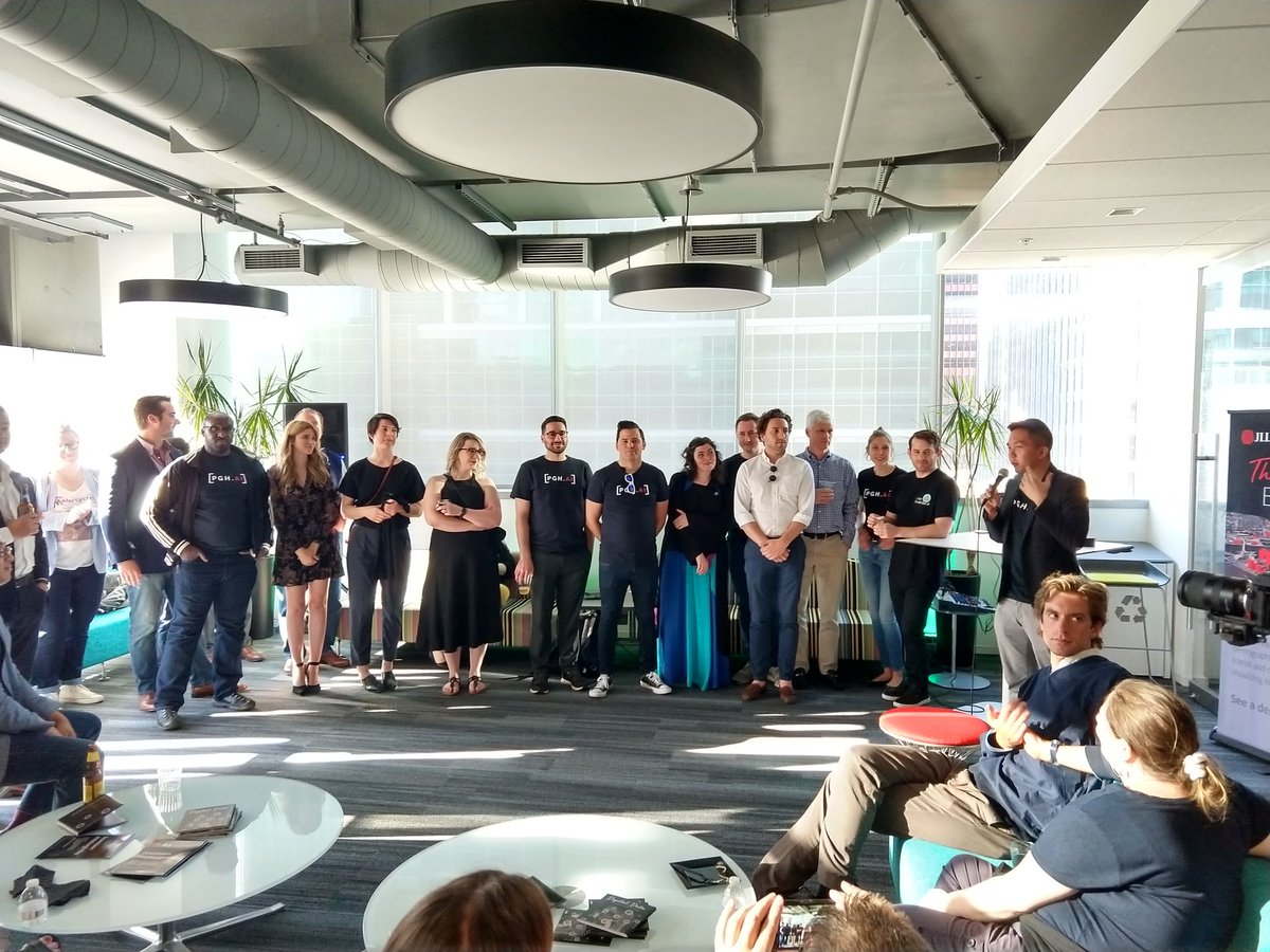 BetterCeo's tweet photo. #PGHai launch party @knnychn officiating. At HQ of @JLL https://t.co/JTgcyLz5gR