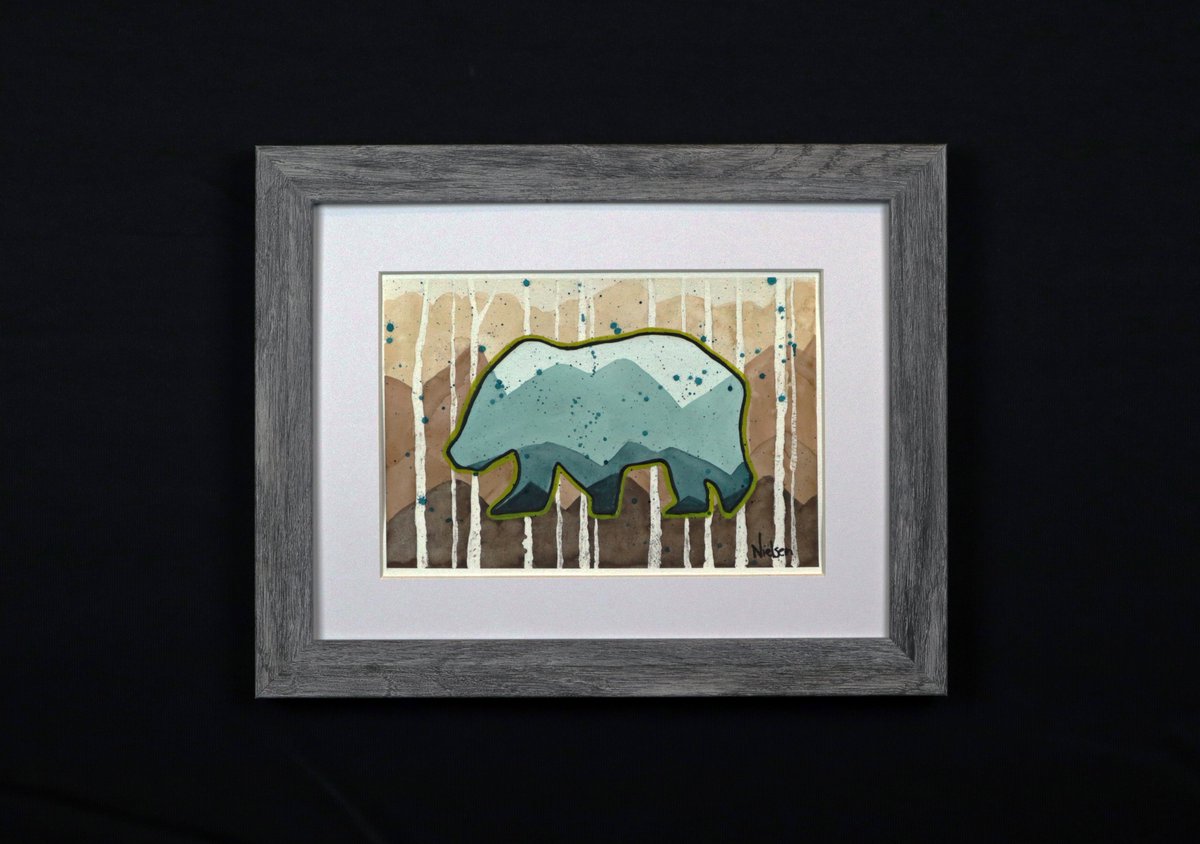 mnielsenstudios's tweet photo. 'FOREST BEAR' - Original SOLD!  Prints of this Original Watercolor piece now available in my online store starting at $29.  Add some spice to your space and support Original Art!! Thanks for looking!  More photos and purchasing options here: https://t.co/J4b9wVv1HI #coloradoart https://t.co/fGIjroG9FC
