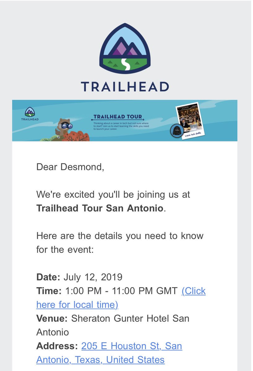 Consuming everything this wonderful ecosystem has to offer! #MoreThanJustData Trailhead Tour San Antonio is going to be awesome! 😎😎😎
