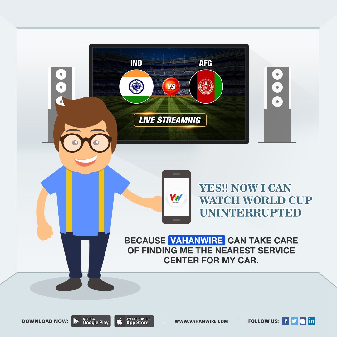 vahanwire's tweet photo. #WorldCupFever #IndiaFamJam #Indians #NearestServiceCenter #CarService #PickNDrop #EBill #EverythingOnline #VahanwirePreAppointment

@Mjelectrom @IndianCricketTm @ICHOfficial https://t.co/CQHyx35IvD