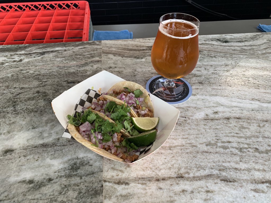 I’m here at <a href="/AstralBrewing/">Astral Brewing</a> eating <a href="/WylieStTacos/">Wylie st. Tacos</a> you should be too