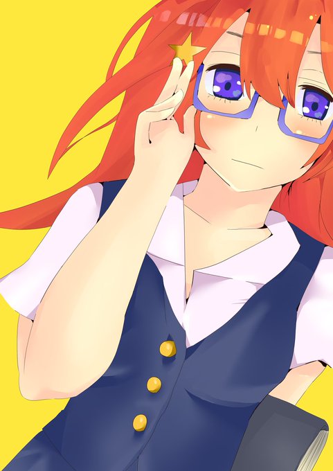 まえたつさんがTwitterに投稿した中野五月(五等分の花嫁)のイラスト。