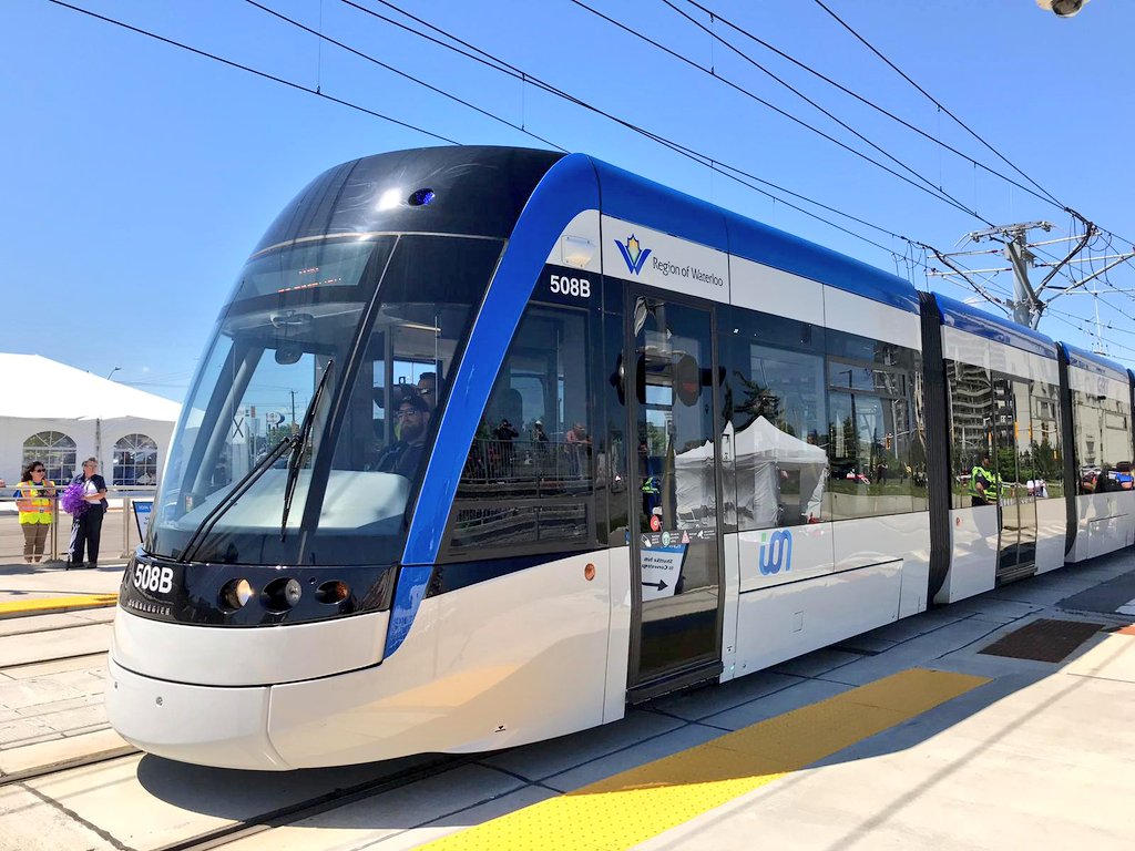 BecLizWag's tweet photo. Welcome @rideIONrt to Waterloo Region! I can't wait to see how you continue to transform our wonderful #KWAwesome. ๐
#RideION #ionDAY #WRAwesome #onpoli #cdnpoli https://t.co/Bfqch8L36j