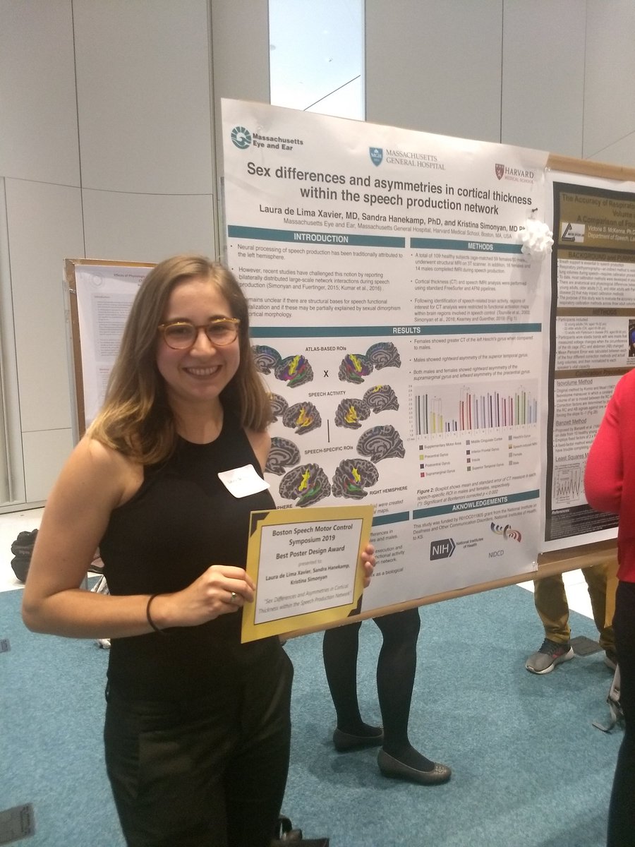 SteppLab's tweet image. Congratulations to Laura Xavier, Sandra Hanekamp of @SimonyanLab &amp;amp; Hannah Rowe, Kalia Stipancic from Speech &amp;amp; Feeding disorders lab for winning the Best Poster Design Awards this year at #2019BSMCS @XavierLL1 @sandrahanekamp @kailastipancic @jgreen4