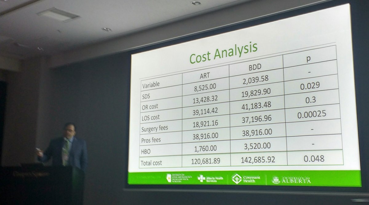 Fantastic to see detailed cost and outcomes details being presented by Hadi Seikaly