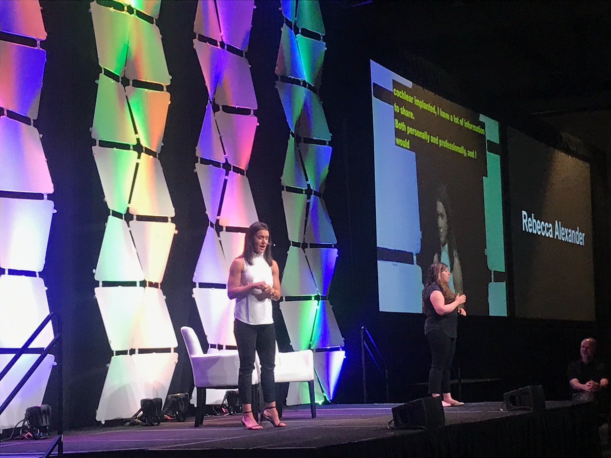 Reb_Alexander's tweet image. I am OVERWHELMED by all of the love and support I received at the HLAA 2019 conference. Thank you @HLAA and special thanks to @AdvancedBionics for your tremendous efforts.