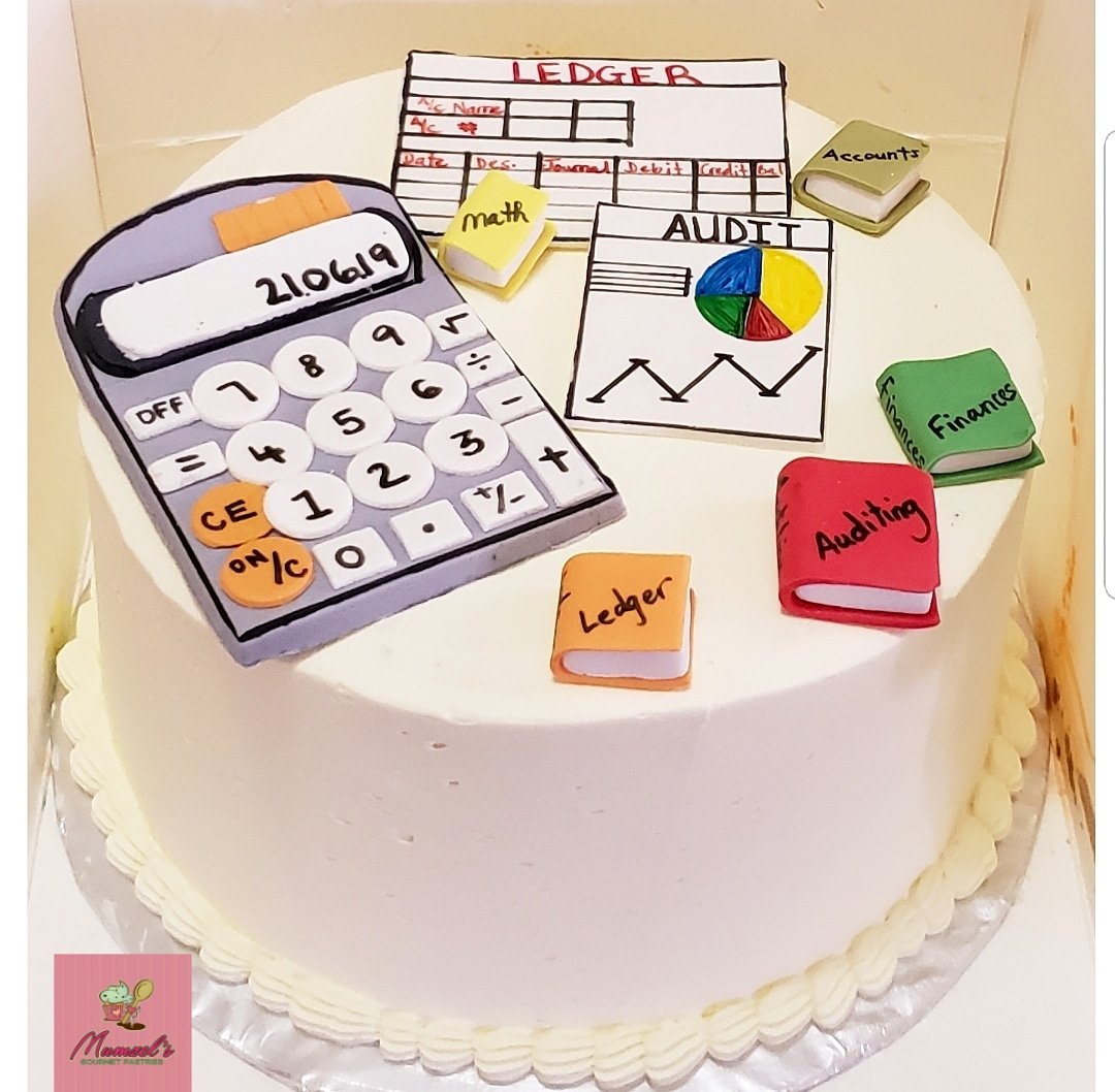 Mr Accountant Cake, Food & Drinks, Homemade Bakes on Carousell