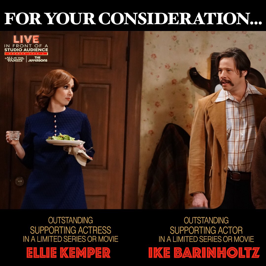Jimmy Kimmel on Twitter "Gloria & Meathead ForYourConsideration EllieKemper IkeBarinholtz 
