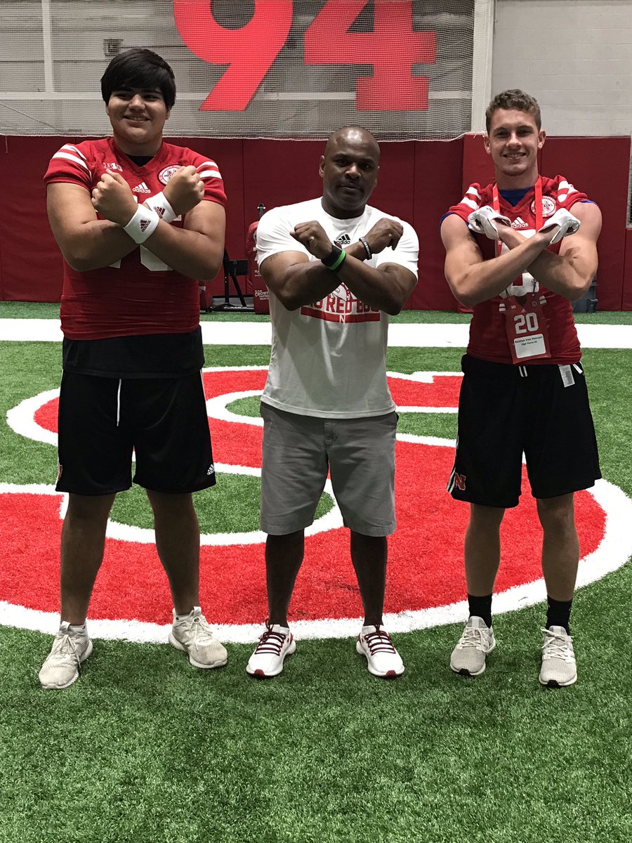 Great camp put on by @HuskerFBNation, thanks for the invite <a href="/coachwilhite/">Kenny Wilhite</a> had a great time! 🔴🌽❄️