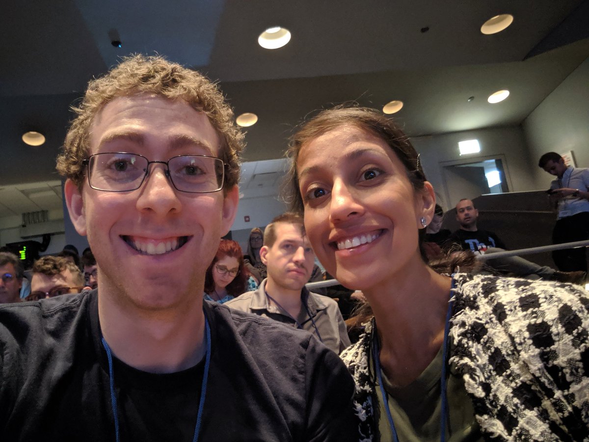 JoshuaKGoldberg's tweet image. Belated selfie with the fantastic @bana ๐โก #ReactLoop19
Best one-timezone-away codeveloper everrr