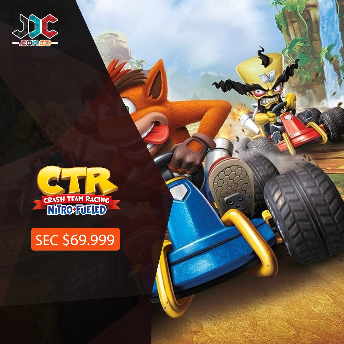 JDC_com_co's tweet photo. ¡Crash™ vuelve al volante! Prepárate para desmelenarte con la auténtica experiencia de CTR y mucho más contenido remasterizado a tope de revoluciones!

Solo en #JuegosDigitalesCOL ✅✅✅ https://t.co/1pn1S90n36