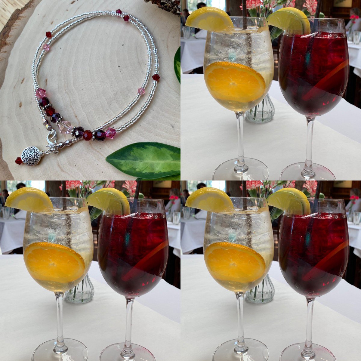 BeerWineChoc's tweet photo. Summer sangria inspired anklet/necklace.       https://t.co/Thu7uVco0W #etsyshop #winelover #sangria https://t.co/cM62miaDys