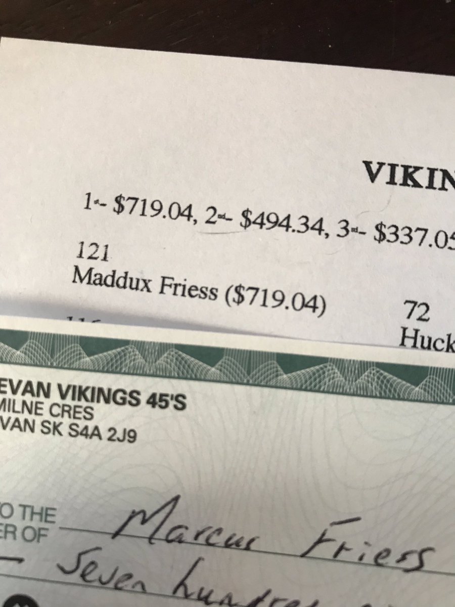 boomer9191's tweet photo. Just want to thank my biggest fan this season, @willystaphouse for supporting Maddux’s bracket from day one! #WinnaWinna #VikingPool   @routsky https://t.co/Oc2r49s9px