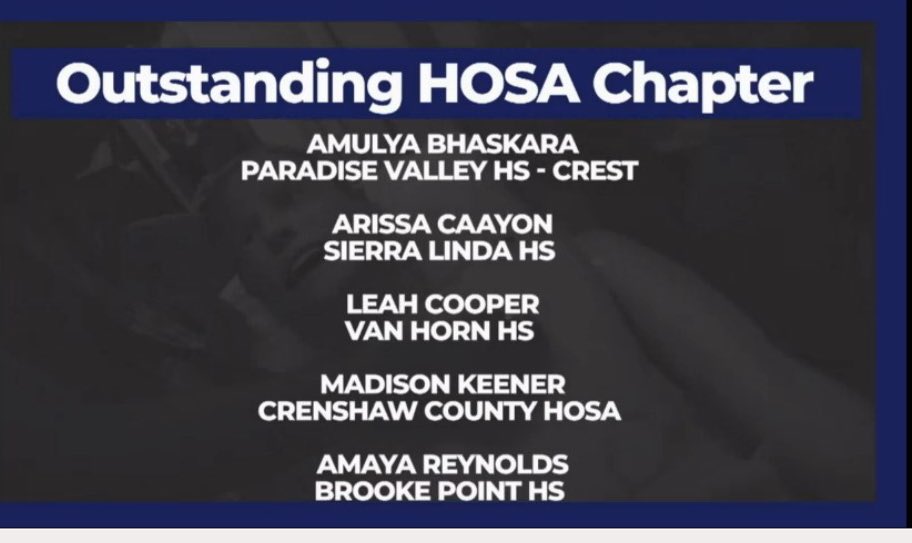 KCHealthTracks's tweet image. Congrats to @KCHealthTracks students at @HOSA_VANHORN for recognition for HOSA service and Outstanding HOSA chapter at #HOSAilc2019. Proud of you guys! Way to represent Kansas City!!