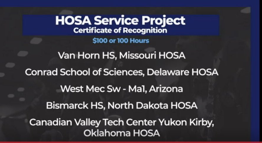 KCHealthTracks's tweet image. Congrats to @KCHealthTracks students at @HOSA_VANHORN for recognition for HOSA service and Outstanding HOSA chapter at #HOSAilc2019. Proud of you guys! Way to represent Kansas City!!
