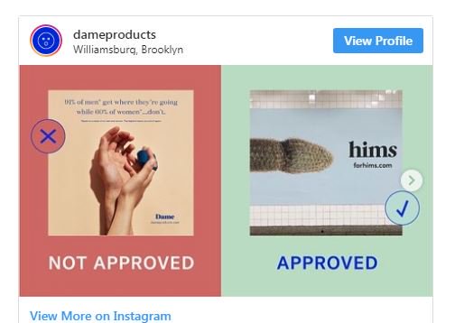 BloodyMatilda's tweet photo. What an outrageous example of sexism. Read about how it's okay to advertise condoms and erectile dysfunction meds in NY subways but ads about menstruation undies and female sex toys are banned at https://t.co/jitlvsoDjI #DerailSexism #thinx https://t.co/rQJqrWn9VV