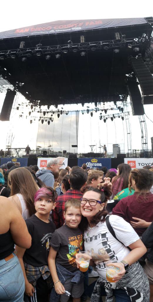 TeaEmotional's tweet photo. Definitely didn't cry taking these two rascals to their first concert. #ajr #sdfair #emotionaltea #imacryer https://t.co/5cMvneZXjK