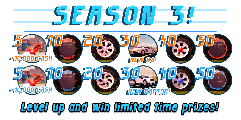 Badimo Jailbreak On Twitter Hey Everybody Here Are The Jailbreak Season 3 Rewards Lvl05 Nitro 10 000 Cash Lvl10 Season 3 Tires Color Coded Lvl20 New Wheels