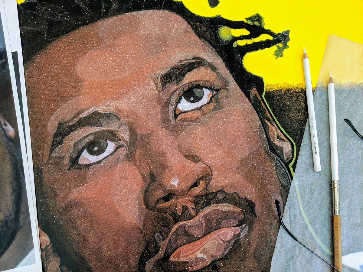PapadakisArt's tweet photo. ODB white @PrismacolorUS pencil progress 4 👈. THRILLED to be working with @LinkMediaLLC &amp; @TheBoogieShack !! 👌👌

#linkmediapartners #odblegacy #oldirtybastardlegacy #odb #purplehazeradio #theboogieshack #hiphop #rapper #rap #rapartist #wutang #georgepapadakis #prismacolor https://t.co/Q7DEDmSFx2