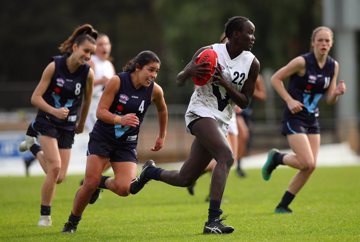 FT: A close contest to start the day at @WerribeeFC in the #AFLWU16s with #VicCountry 6.8 44 defeating #VicMetro 4.6 30.