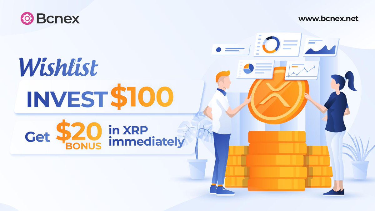 🔥 Hot News For BCNEX WISHLIST INVESTORS
🔥 Invest 💲100 - Get BONUS 💲20 (in XRP) immediately 

✔️ More in detail here: medium.com/@bcnex/bonus-o…

✔️ Please register using the following Form: forms.gle/tdgU1rGZnhB9ao…

#Bcnex #Bcnx #Wishlist #Bonus #Ico
