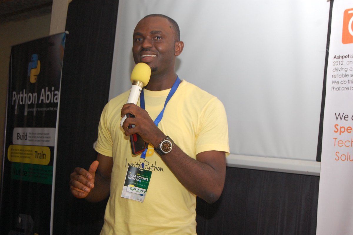 ashpotNG's tweet photo. It was wow! yesterday as we hosted @AbiaPython for their first ever #DSWeekend2019. Event continues today from 8:00am. Be there! https://t.co/Q5CMLAOqqT