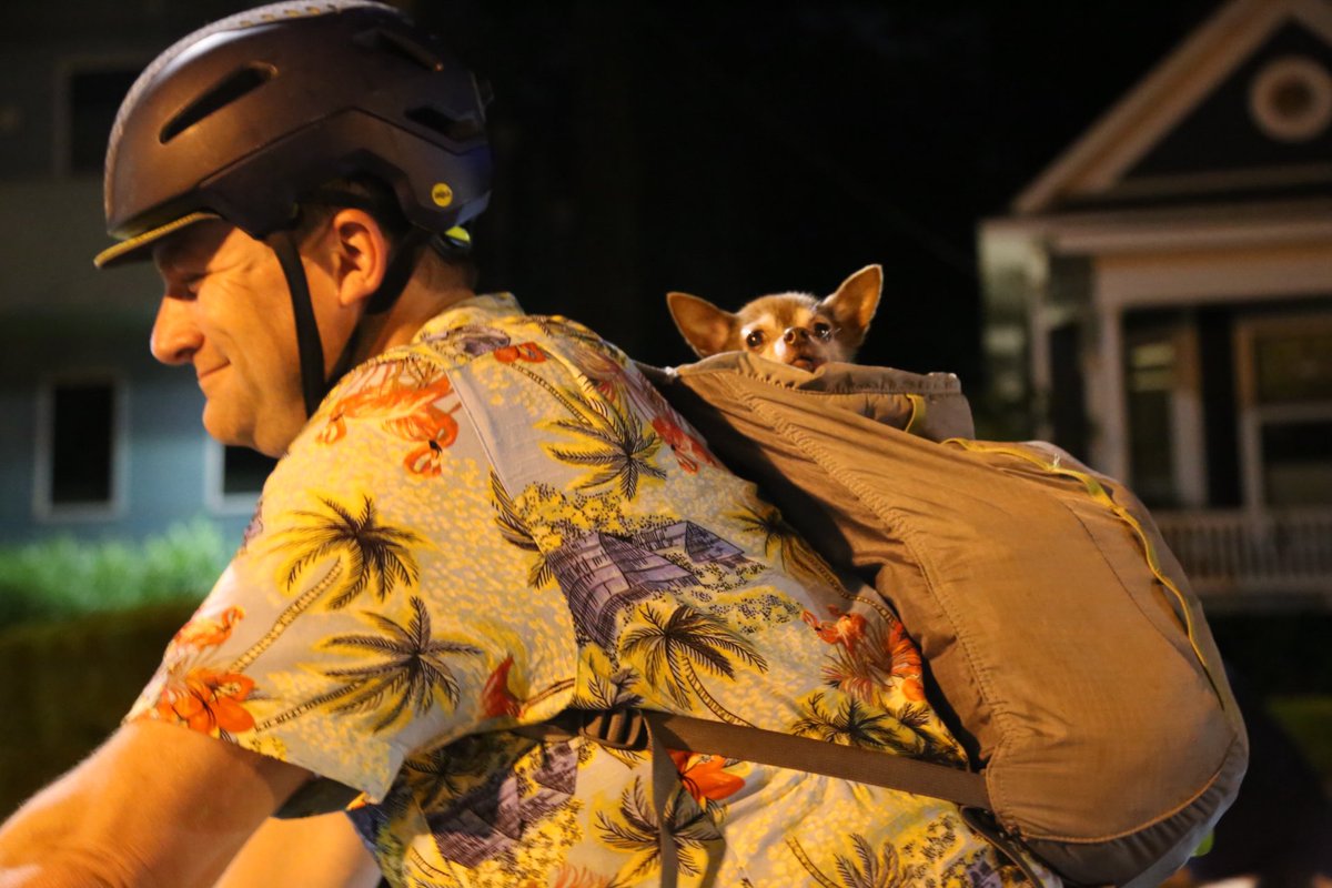 atlantamoonride's tweet photo. When you ride with your BFF. ♥️🐶 #AtlantaMoonRide https://t.co/T34gJTE2XT