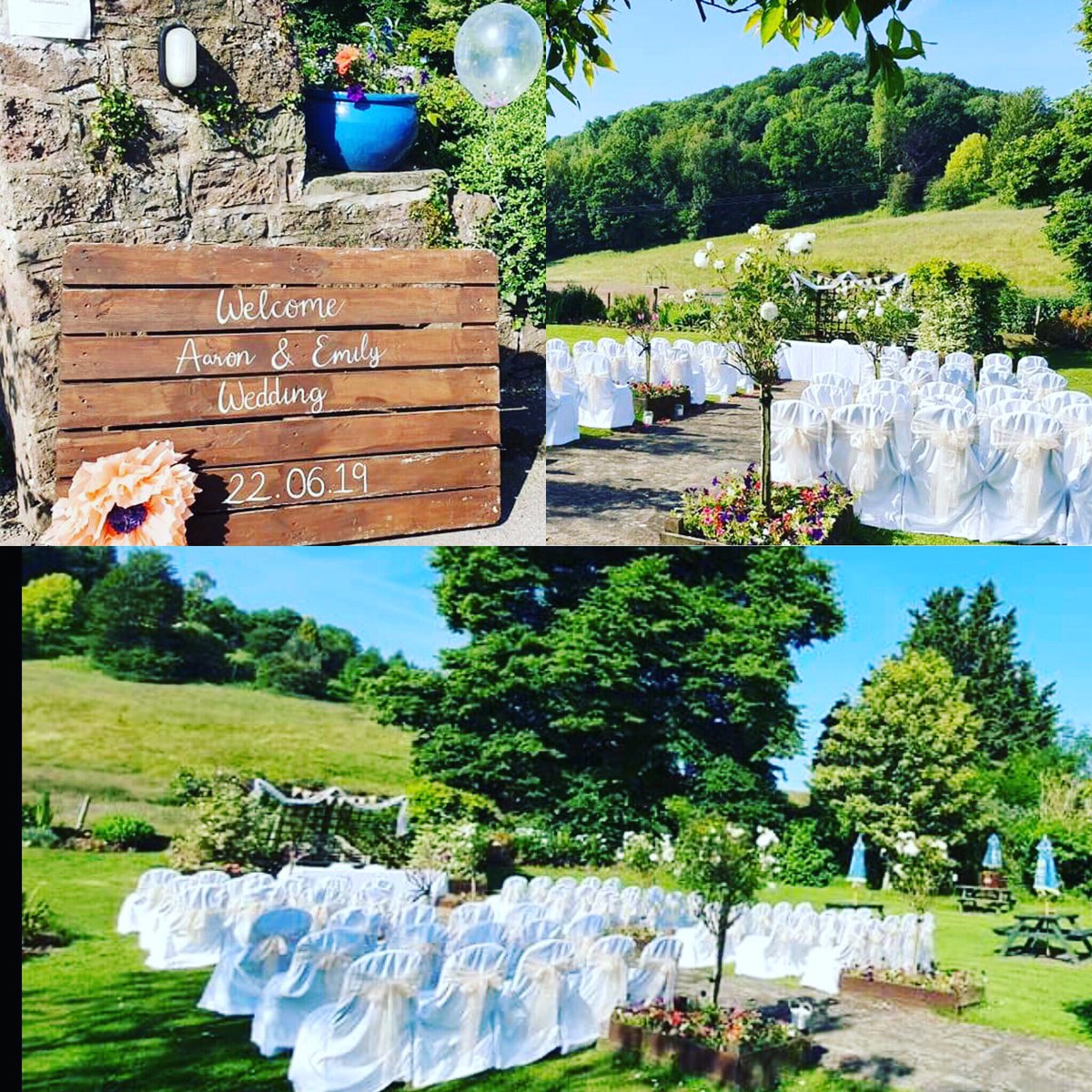 We love an outdoor wedding. #sunshineatlast #outdoorwedding #weddings #countrygardenwedding