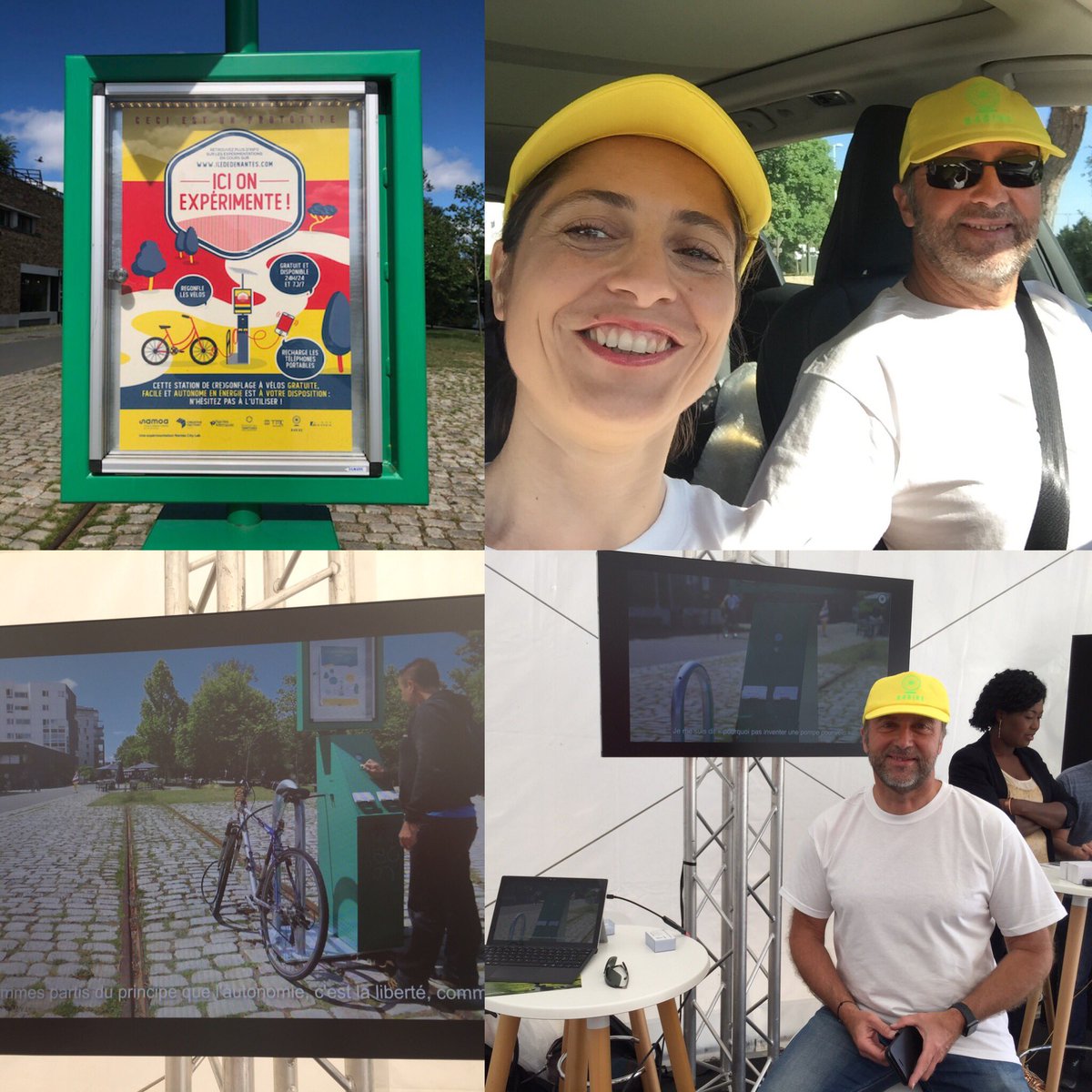 Début de la journée #tousalaplage <a href="/labaule/">Labaule</a> #carredelinnovation <a href="/Veolia_FR/">Veolia | France</a> merci de nous permettre de présenter notre borne de station de gonflage de vélos et recharge de téléphone portable #mobilité #mobility #energiesolaire <a href="/chrdufour/">Christian Dufour</a> @VMarchandPascon