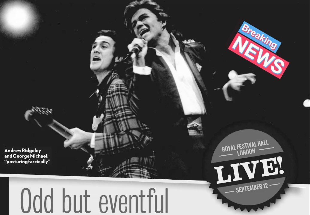 Diary September 1984: Miners Benefit gig. The Style Council & Wham share the bill at The Royal Festival Hall, London. Also live on the night we’re Working Week and Everything But The Girl. “Odd but eventful” said the NME.