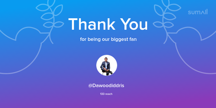 techloudinit's tweet photo. Our biggest fans this week: Dawoodiddris. Thank you! via https://t.co/4c5p8YQOyw https://t.co/hcBRC8ASCp