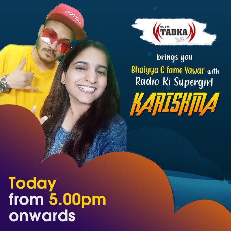 fm_tadka's tweet photo. Bhaiyya G rocks 🤘
Listen to the new sensation @yawarmuzic  today 5 PM onwards with Radio ki supergirl @tadkarjkarishma  on @fm_tadka
 #SoundsGood 
@SonyMusicNorth https://t.co/Id6qGaf5Io